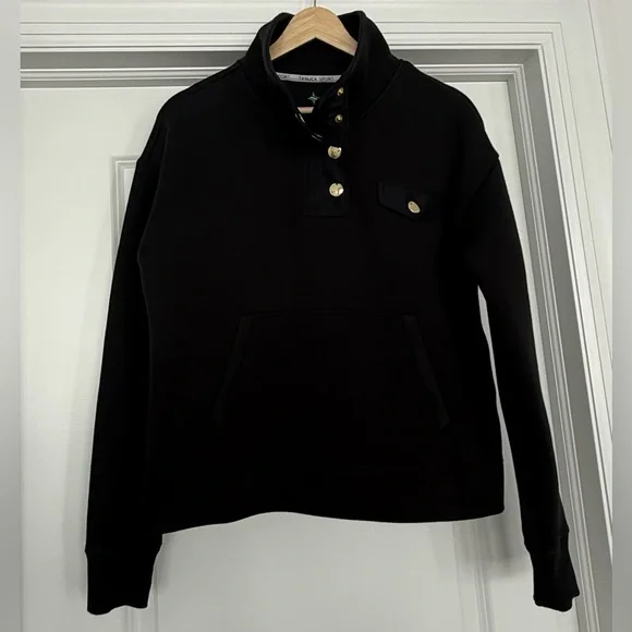 TNUCK SPORT Black Snap Neck Bailey Pullover - Picture 4 of 7